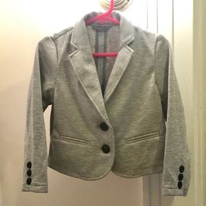 Uniqlo Girls Gray Knit Blazer